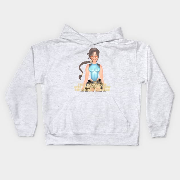 Tomb Raider (I'm losing patience) Kids Hoodie by Miss Shorty Arts